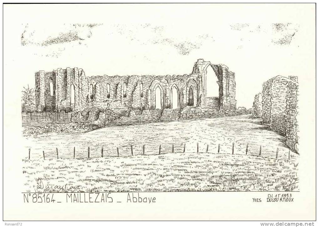 85 MAILLEZAIS - Abbaye  - Illustration Yves Ducourtioux - Maillezais