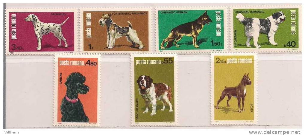ROUMANIE  ( EUROU - 17 )  1981  N° YVERT ET TELLIER    N° 3313/3319  N** - Unused Stamps