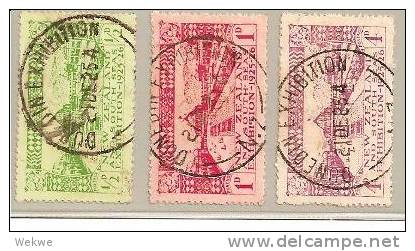 NZ Mi.Nr.169-71/ 1925 Ausstellung Dunedin, Sonderstempel O - Used Stamps