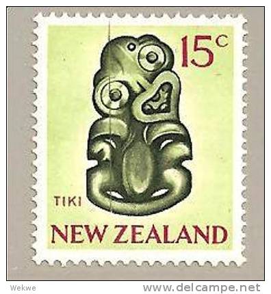 NZ Mi.Nr.481/ Tiki Amulett 1918, Senkrechter Farbstrich Von Oben Links ** - Neufs