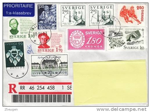 SWEDEN REGISTERED COVER SENT TO POLAND 2000 - Lettres & Documents