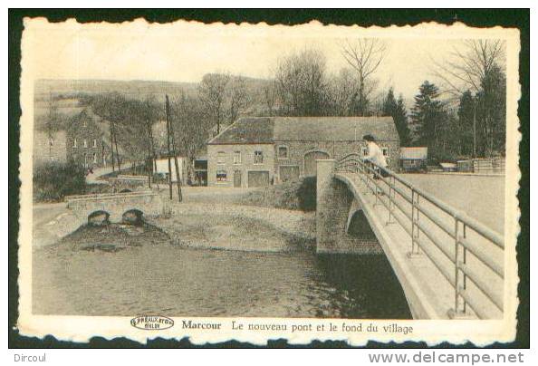 12670 -    Marcour   Le  Nouveau Pont Et Le Fond  Du Village - Rendeux
