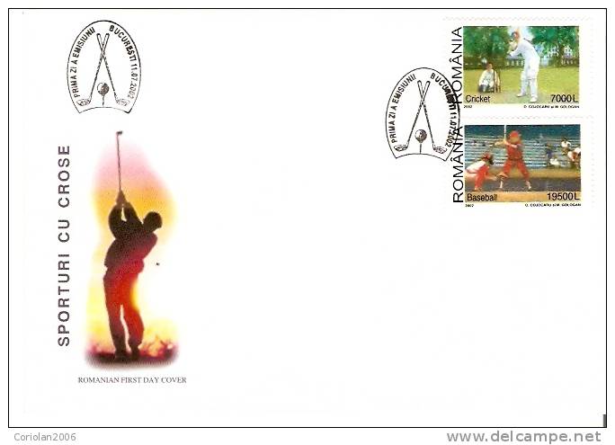 Romania 2002/sports With Sticks/set X 2 Fdc - Golf