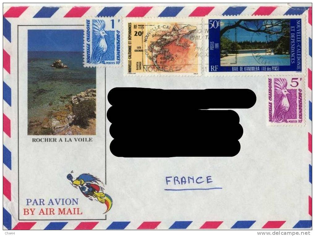 Lettre De Nelle Calédonie Avec Timbres. - Cartas & Documentos