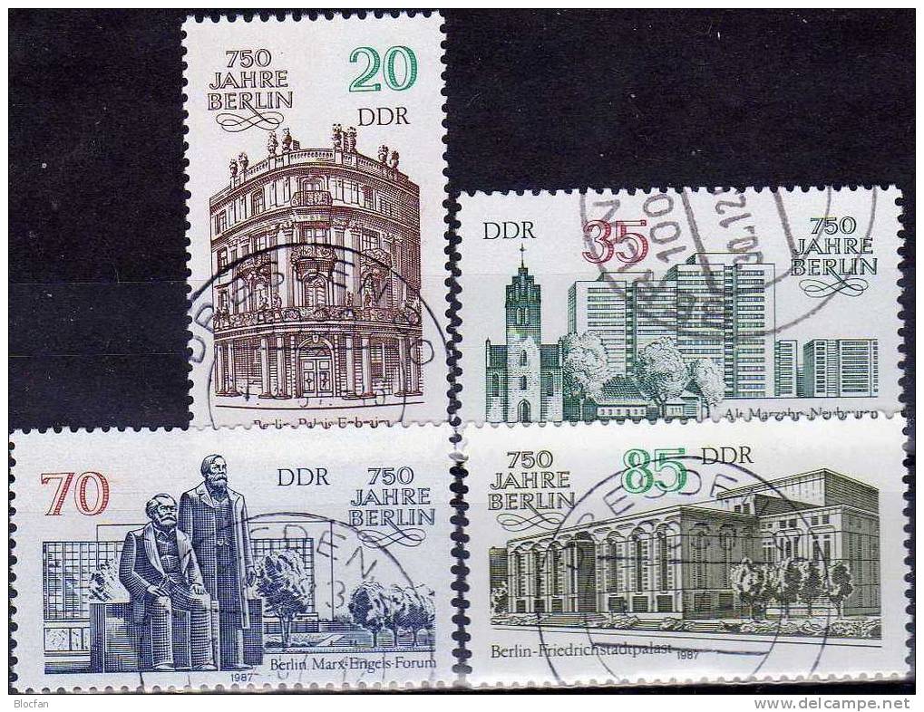 Gedenkblatt 750 Jahre Berlin 1987 DDR 3071/8 O Plus GBl.298/6 SST 16€ Architectur Palais Ephraim Document Of Germany - 1e Jour – FDC (feuillets)