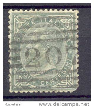 Italy Kingdom 1863 Mi. 16 King Viktor Emanuel II Deluxe Number Cancel 207 Annulli Numerali !! - Used