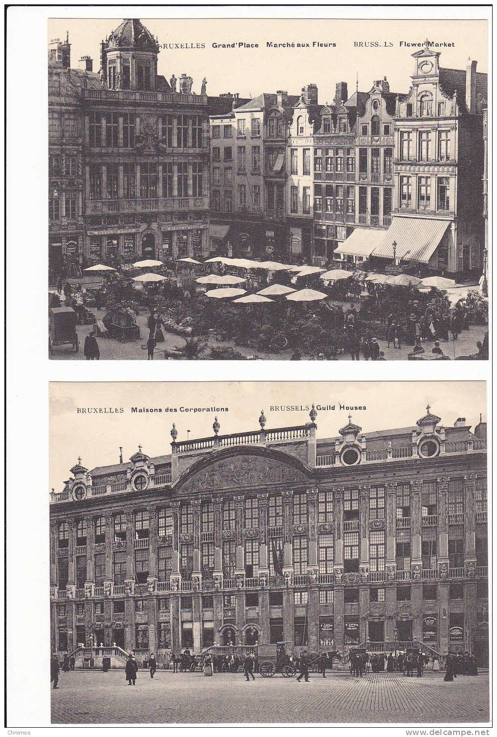 Lot De 12 Très Grande (!!!) Anciennes Cartes Postales De Bruxelles - Sets And Collections