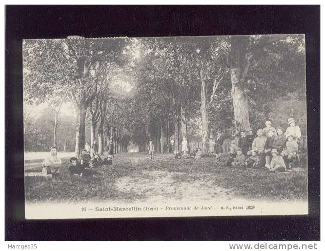 Saint Marcellin  Promenade De Joud  édit.B.F. N° 24 Animée Militaires & Enfants Belle Carte - Saint-Marcellin