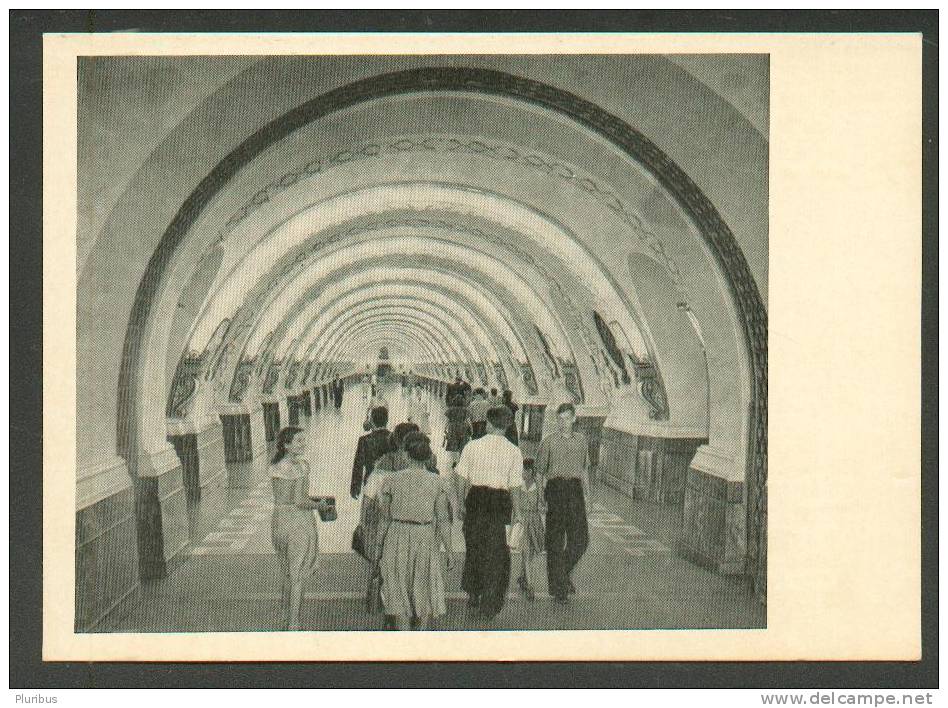 USSR RUSSIA LENINGRAD SUBWAY METRO, UPRISING SQUIRE STATION,  OLD POSTCARD 1960 - Subway