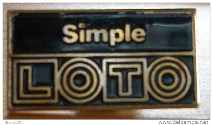 Pin's Loto, Simple, Fond Noir - Games