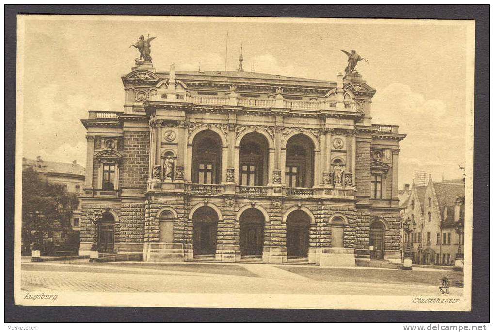 Germany Bayern Augsburg Stadttheater TUCK's Postkarte No. 1620 B Augsburg Cancel 1909 Carte Postale - Augsburg