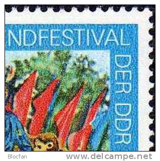 6-Bl. FDJ-Hemd Ohne Emblem DDR 2426/7 I ** 15&euro; Im Vergleichsstück Paar 1979 Error On Stamp Se-tenant Bf GDR Germany - Se-Tenant