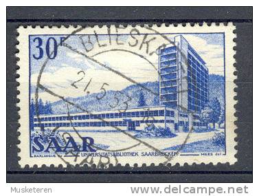 Saar 1952 Mi. 332  30 Fr Neues Bibliotheksgebäude Der Universität Deluxe Cancel BLIESKASTEL !! - Oblitérés