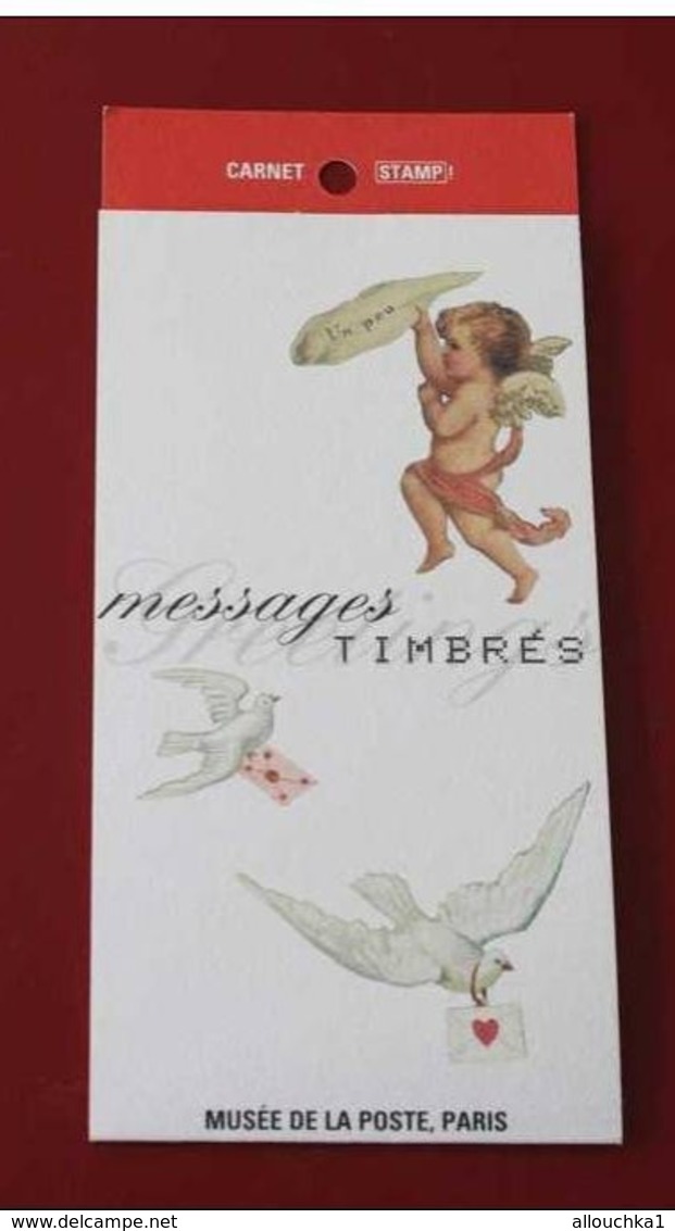 BLOC DE 6 VIGNETTES STAMPS LABELS ETQUETAS POUR AGREMENTER LES LETTRES  MUSEE DE LA POSTE  ERINOPHILIE -MESSAGES TIMBRES - Blocks & Sheetlets & Booklets