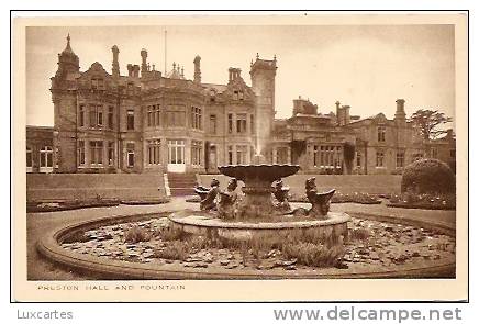 PRESTON HALL AND FOUNTAIN . - Other & Unclassified