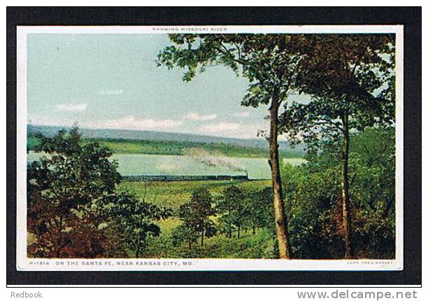 Early Postcard On The Santa Fe Railway With Steam Train Kansas City Missouri USA -  Ref 7880 - Sonstige & Ohne Zuordnung