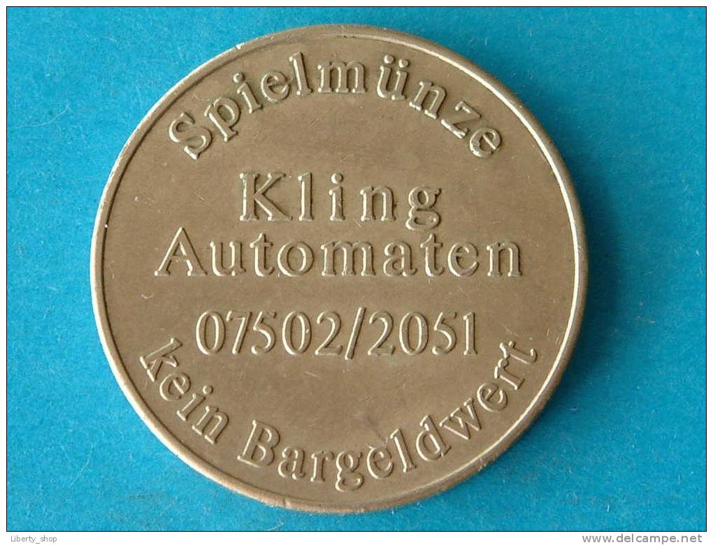 KLING AUTOMATEN 07502/2051 - Spielmünze Kein Bargeldwert / Klingothek Joker ! - Casino