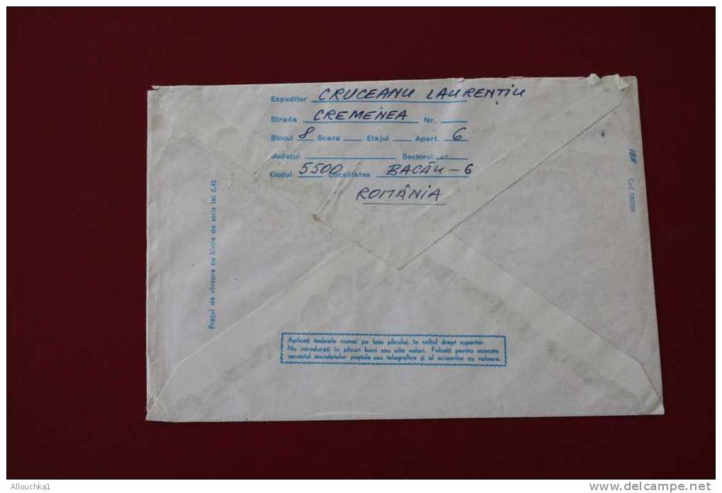 LETTER MARCOPHILIA LETTRE ILLUSTREE  125 ANS FONDATION  UNIVERSITE DE BUCAREST ROUMANIE ROMANIA ROMINA 1991 - Marcofilie