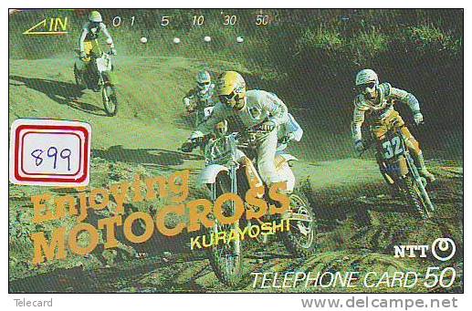 MOTOR  Telecarte Japon (899) CROSS Motorbike * Phonecard Japan * Telefonkarte - Motorräder