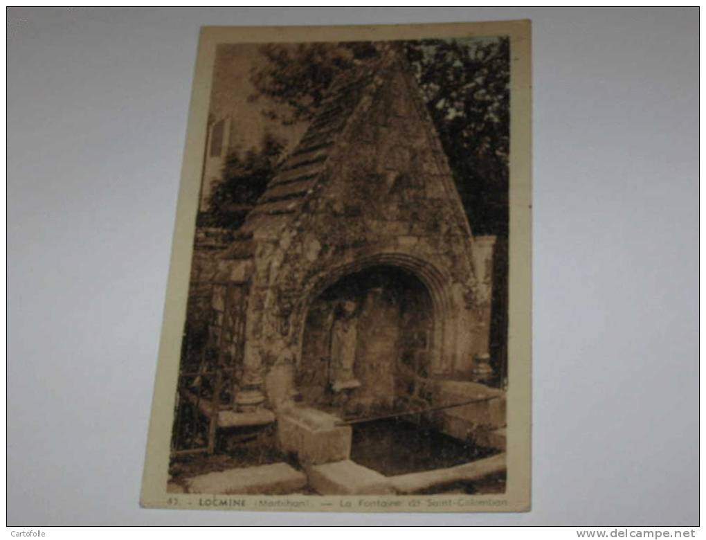 Lot473 -1- Carte Postale Sur Locminé  La Fontaine De Saint Colomban - Locmine