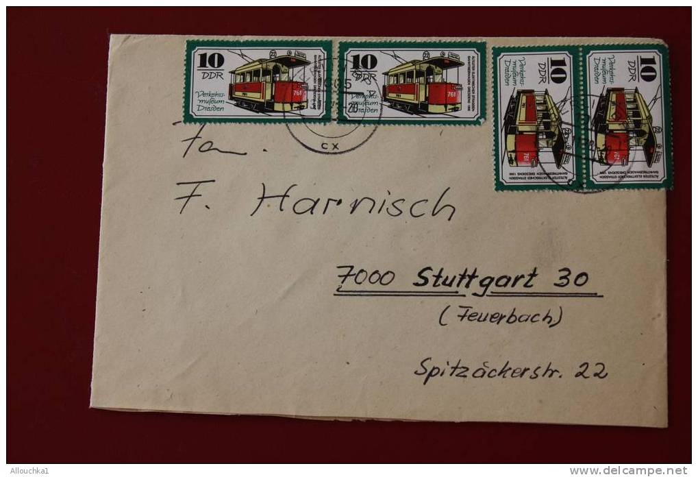 1978 MARCOPHILIE LETTRE :ALLEMAGNE DE L' EST DEUSTCHE DEMOKRATISCHE REPUBLIK  CARTE AVANT REUNIFICATION DDR TRAMWAY - Covers & Documents