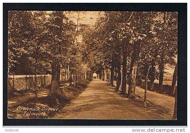 1913 Postcard Arwenack Avenue Falmouth Truro Cornwall To Harpenden - Ref 443 - Falmouth