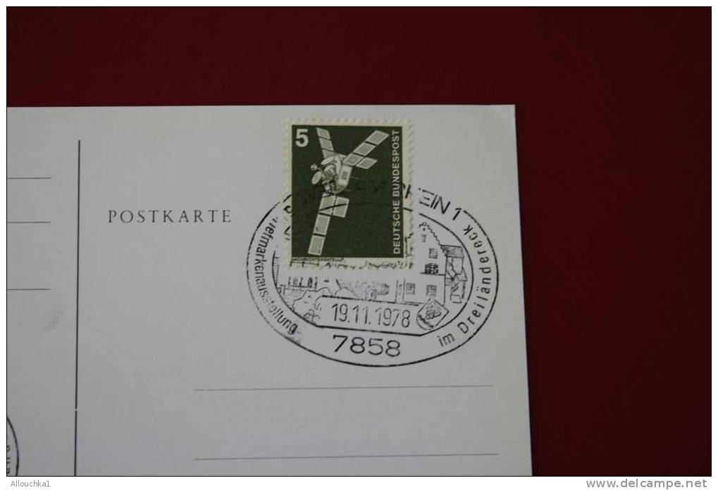 WEIL AM RHEIN 1978 - DORF HILTELINGEN ALLEMAGNE DEUTSCHE BUNDESPOST POSTKARTE MARCOPHILIE - Weil Am Rhein