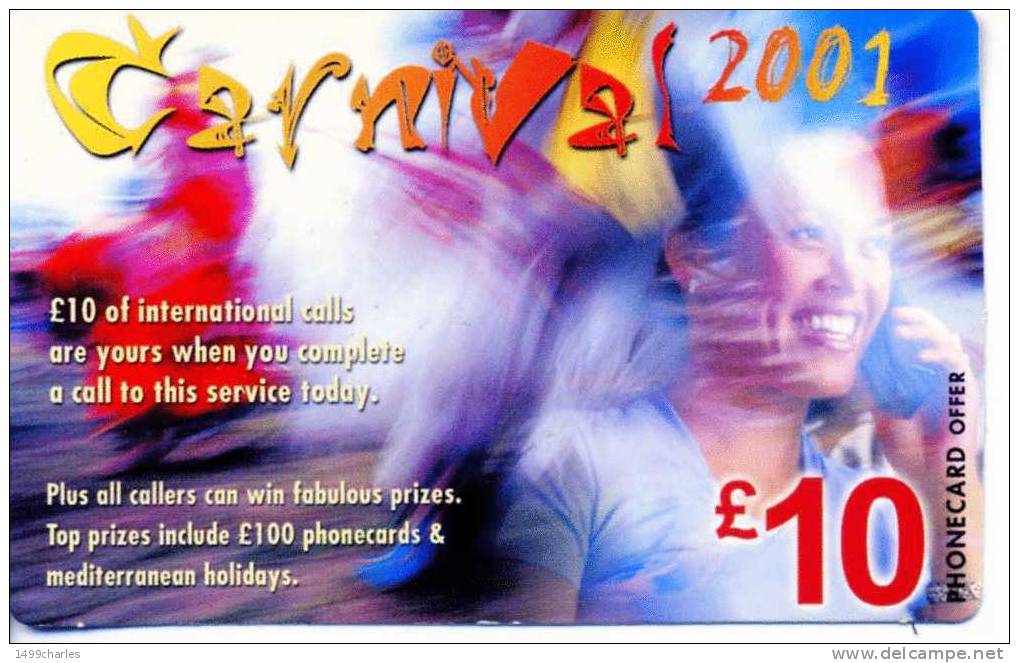 PREPAYEE   CARNIVAL 2001      £10 - Sonstige & Ohne Zuordnung