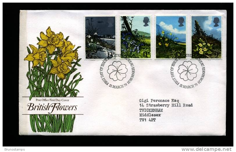 GREAT BRITAIN - 1979  SPRING WILD FLOWERS  FDC - 1971-1980 Decimal Issues