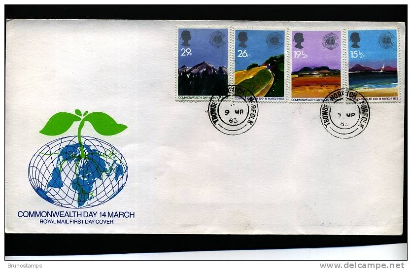 GREAT BRITAIN - 1983  COMMONWEALTH DAY  FDC - 1971-1980 Decimal Issues