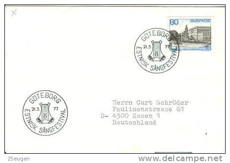 SWEDEN 1977 EUROPALIA  POSTMARK - Lettres & Documents