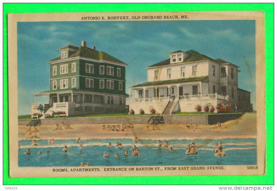 OLD ORCHARD BEACH, ME. - ANTONIO E. BOISVERT ROOMS APPT. ENTRANCE ON BARTON ST. - - Sonstige & Ohne Zuordnung