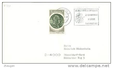 LUXEMBOURG  1972  EUROPALIA  POSTMARK - Briefe U. Dokumente