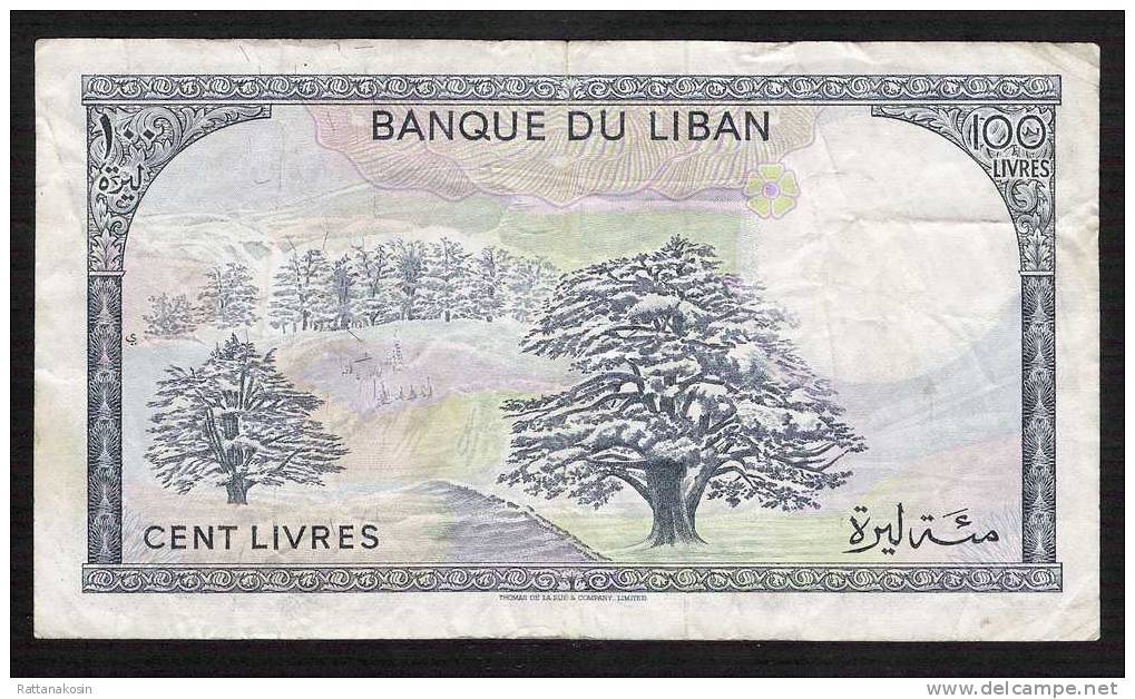 LIBAN  P66c  100  LIVRES   1985   VF - Lebanon