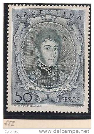 ARGENTINA - 1954/58 - II Serie De Proceres Y Riquezas Nacionales - SAN MARTIN - # 552 -  MINT (NH) - Sukkulenten