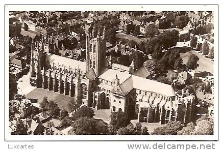 SOUTH VIEW OF CANTERBURY CATHEDRAL FROM THE AIR..... - Canterbury