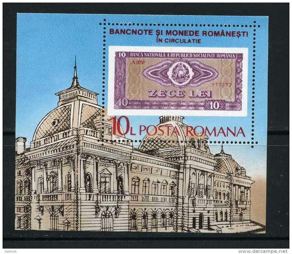 1987 ROMANIA  New Currency Yvert Cat.Block N° 189  Absolutely Perfect  MNH ** - Münzen