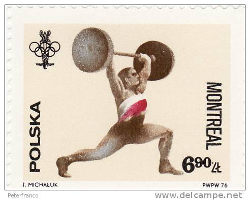 1976 Polonia - Olimpiadi Di Montreal - Gewichtheben