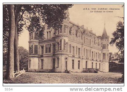 Cpa 16  Charente  Jarnac   Chateau De Cresse - Jarnac