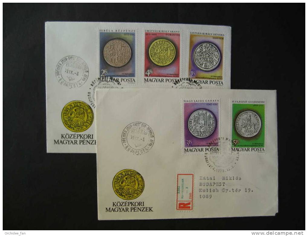 Ungarn 1979, Int. Numismatischer Kongr. Bern, Mi 3372A-3376A FDC`s - Münzen