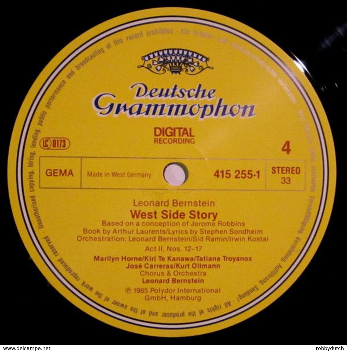 * 2LP *  WEST SIDE STORY - BERNSTEIN, HORNE, TE KANAWA, CARRERAS a.o. (Germany 1985 ex!!!)