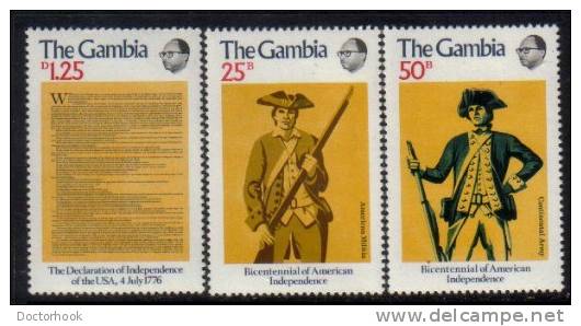 GAMBIA   Scott #  335-7**  VF MINT NH - Gambia (1965-...)