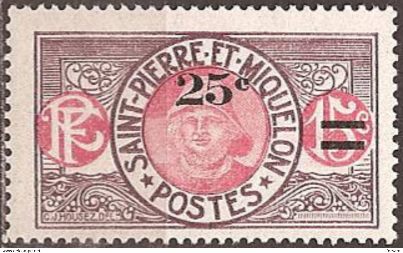 SAINT-PIERRE & MIQUELON..1924..Michel # 118...MLH. - Unused Stamps
