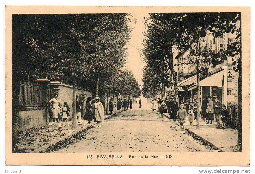 Carte Postale Ancienne Riva Bella - Rue De La Mer - Riva Bella