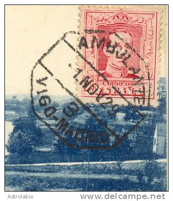 AMB.Vigo-Madrid 1929 Matasellos Ambulante Ver 2 Scan - Storia Postale