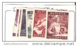 31486) AUSTRIA-PRO SANITà Croce Rossa-1954 -SERIE COMPLETA- MNH** - Errores & Curiosidades