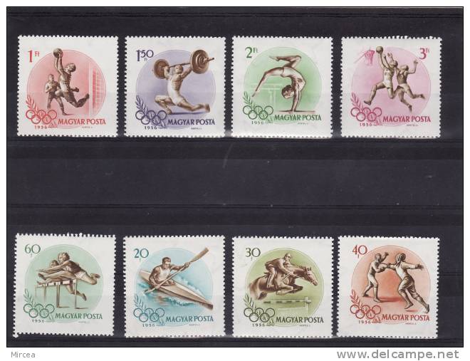 C810 - Hongrie 1956 - Yv.no.1202/9 Neufs** - Ungebraucht