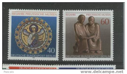 BERLIN Yvert 586 / 587 Série Complète Neuve ** MNH Luxe Musée Prussien - Museos