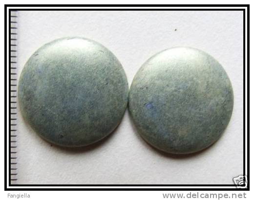 1 Cabochon Vert Bronze Mat Env. 20mm - Perlen