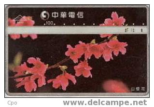 # TAIWAN 8049 Flowers 100 Landis&gyr -flowers,fleurs-   Tres Bon Etat - Taiwan (Formosa)